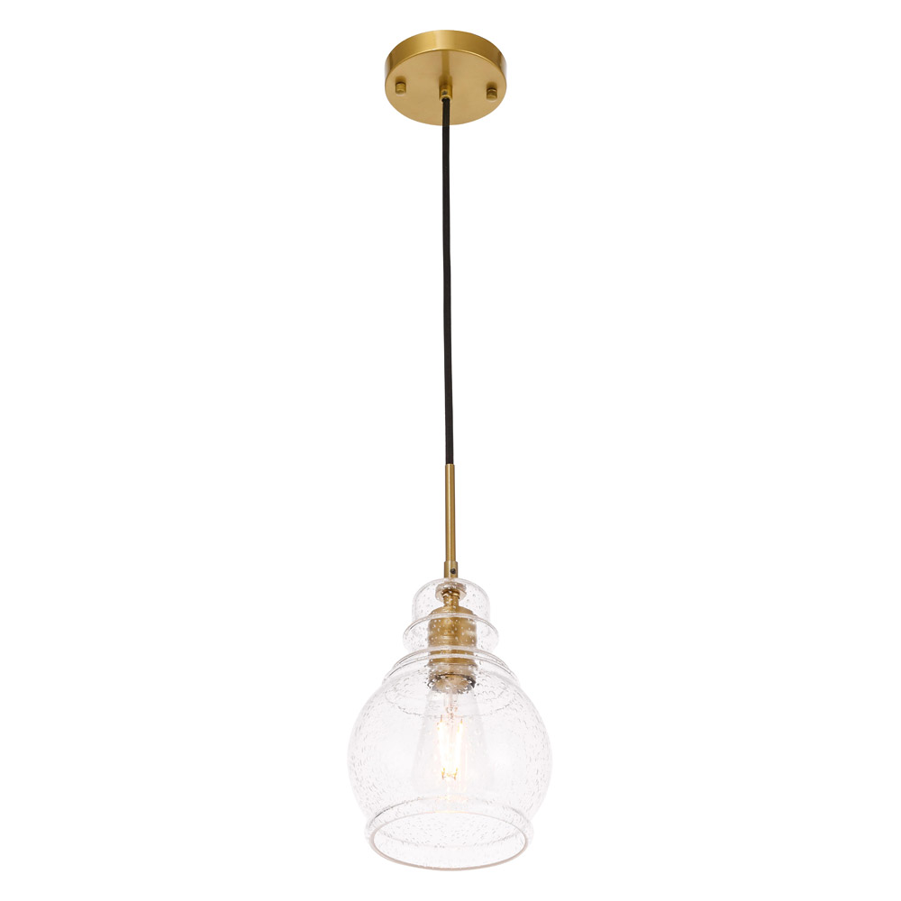 Elegant Pendant Light - Brass, L 6.25" (LD6203BR)