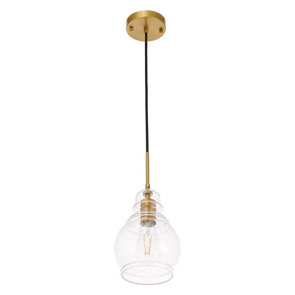 Elegant Pendant Light - Brass, L 6.25" (LD6203BR)