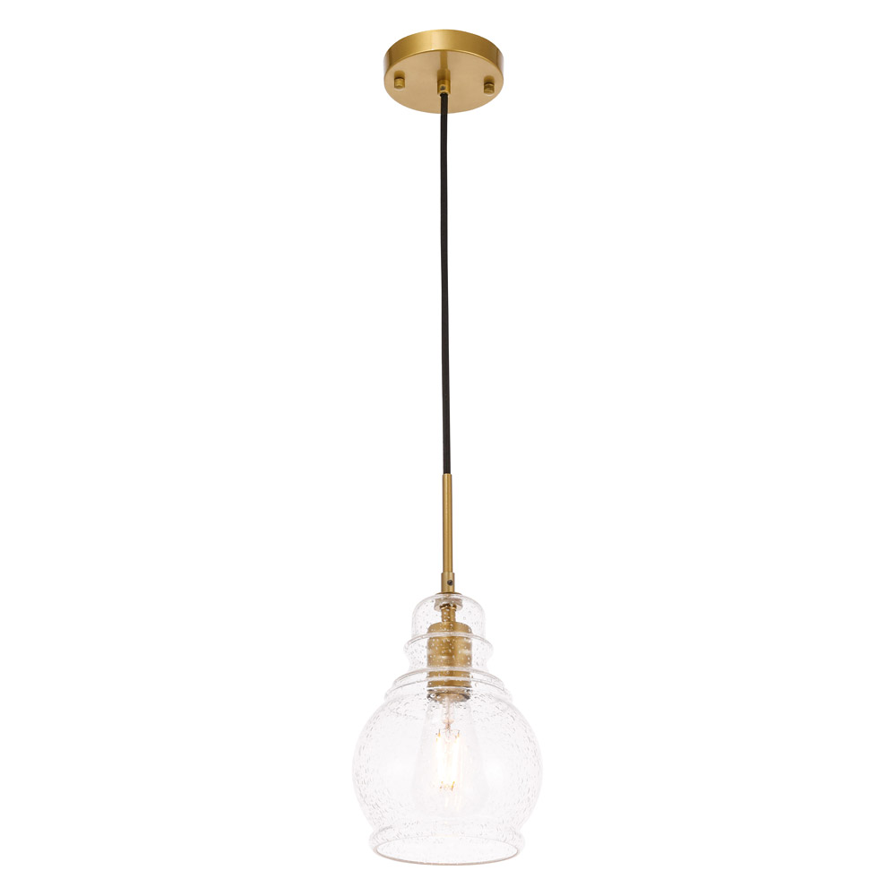 Elegant Pendant Light - Brass, L 6.25" (LD6203BR)