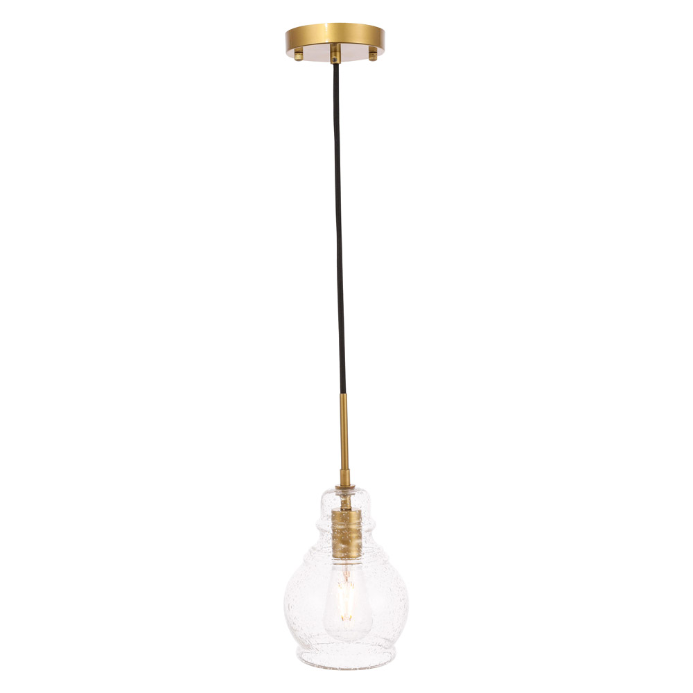 Elegant Pendant Light - Brass, L 6.25" (LD6203BR)