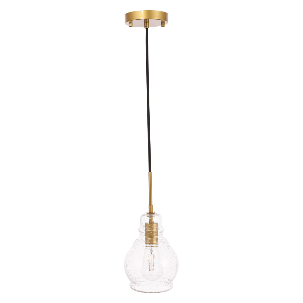 Elegant Pendant Light - Brass, L 6.25" (LD6203BR)