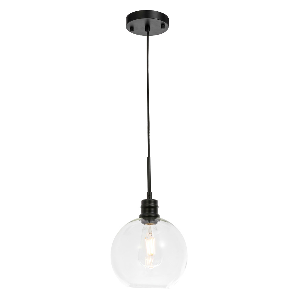 Elegant Pendant Light - Black, L 8" (LD6204BK)