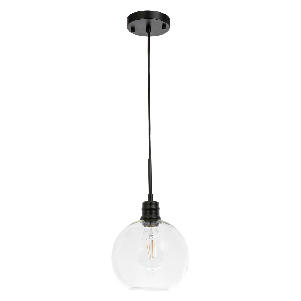 Elegant Pendant Light - Black, L 8" (LD6204BK)