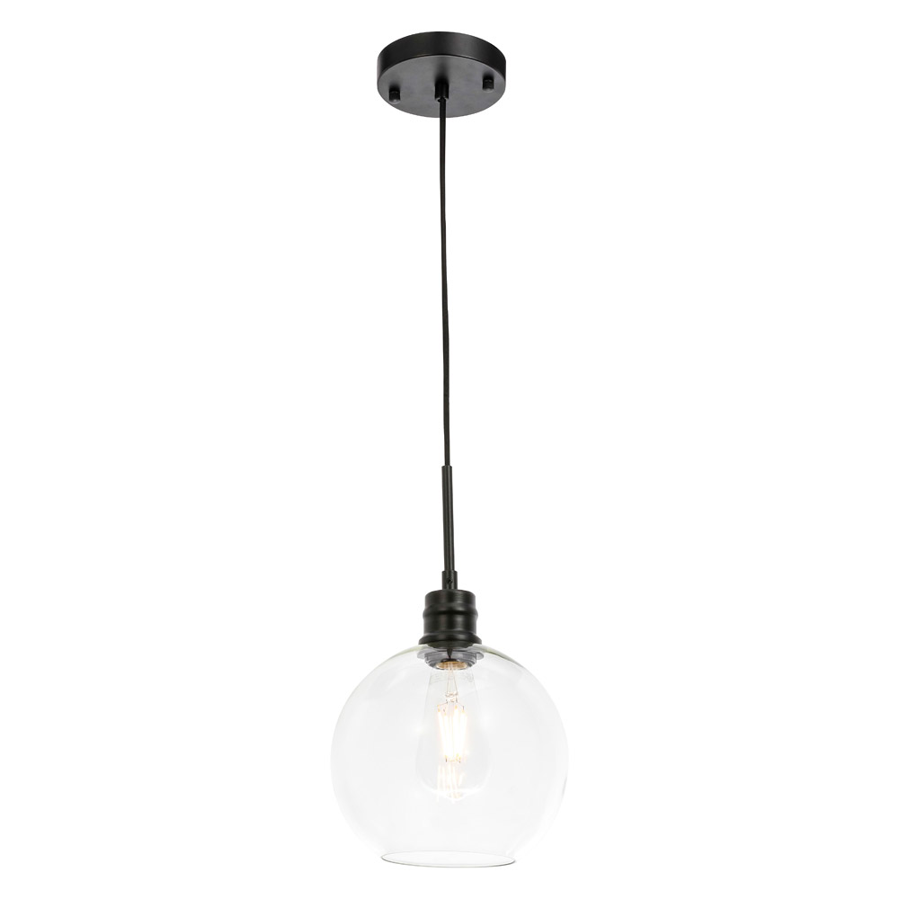 Elegant Pendant Light - Black, L 8" (LD6204BK)