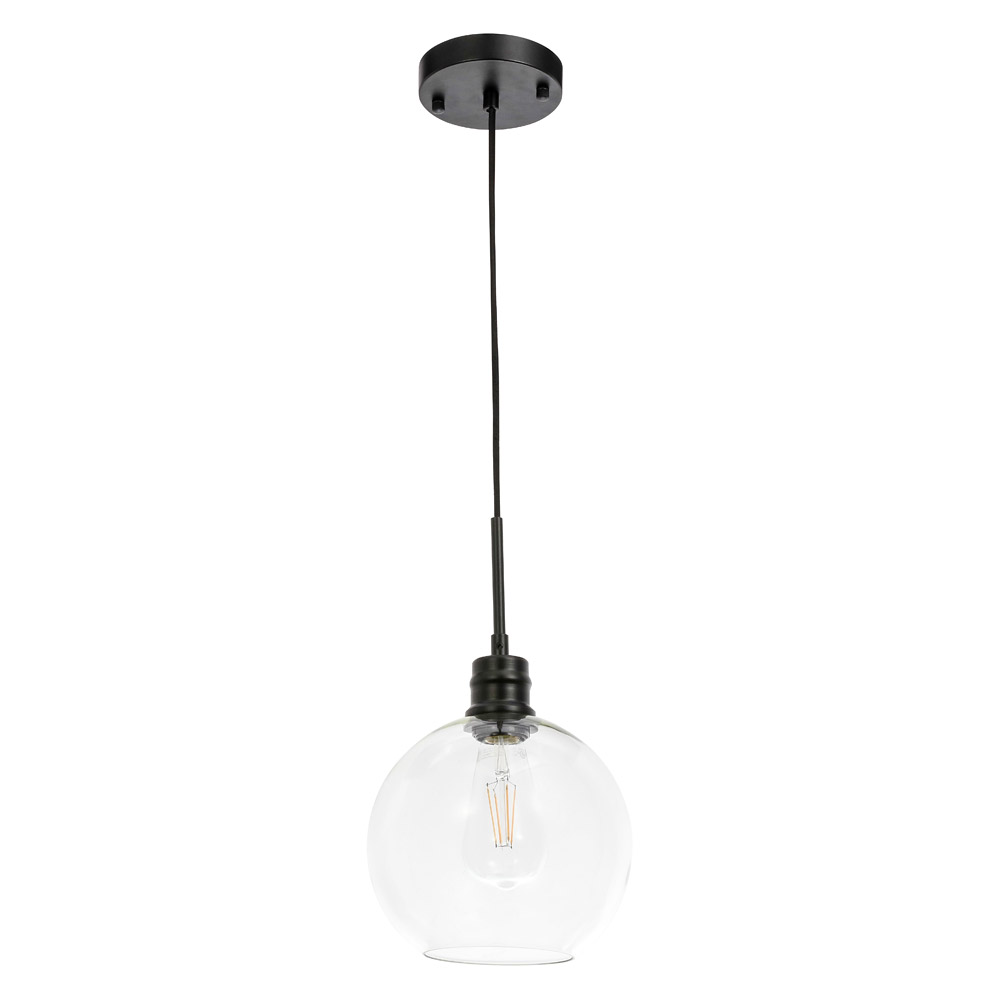 Elegant Pendant Light - Black, L 8" (LD6204BK)