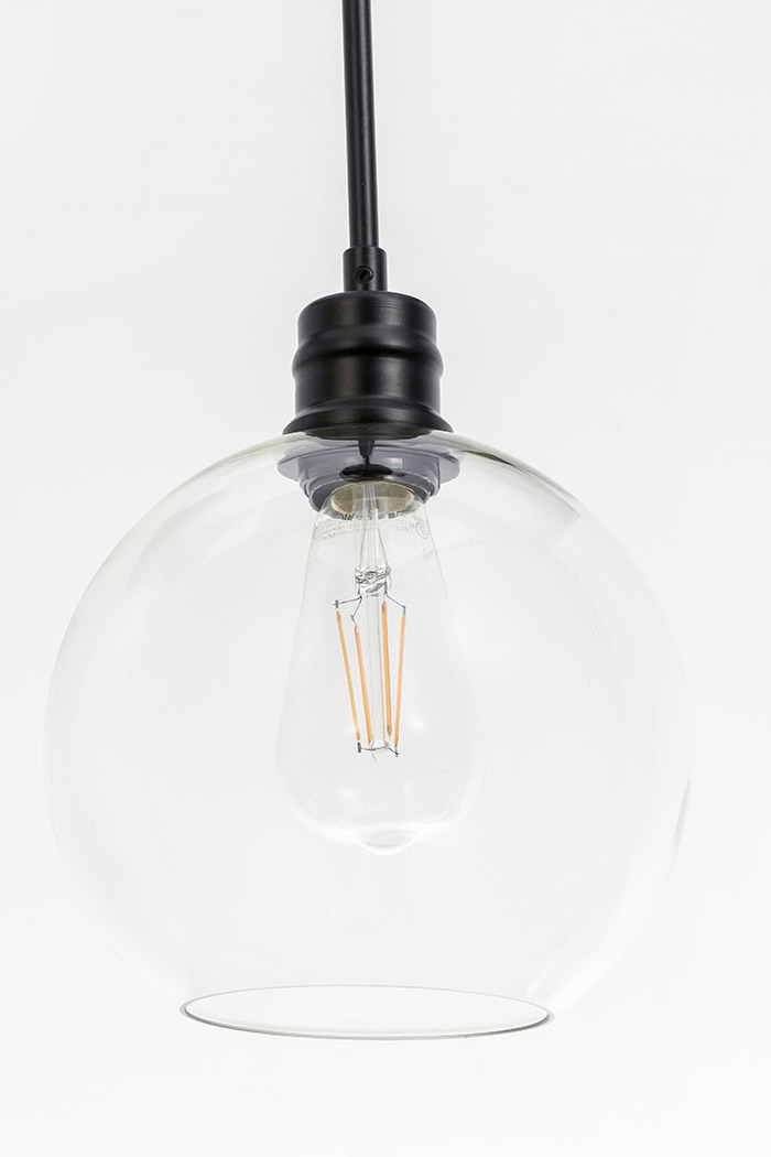 Elegant Pendant Light - Black, L 8" (LD6204BK)