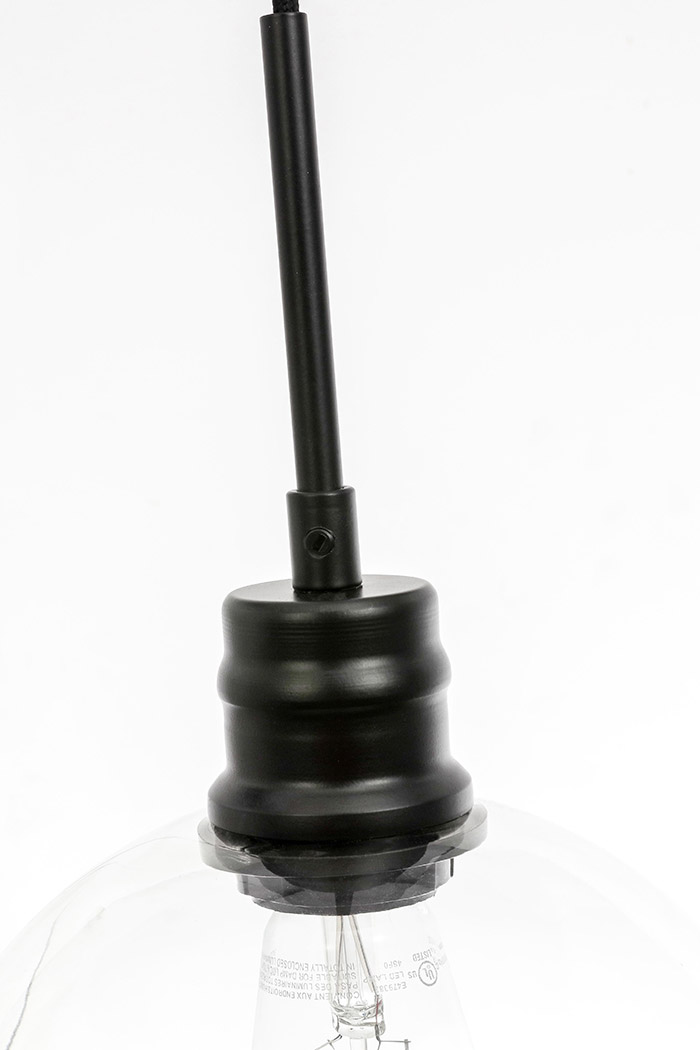 Elegant Pendant Light - Black, L 8" (LD6204BK)