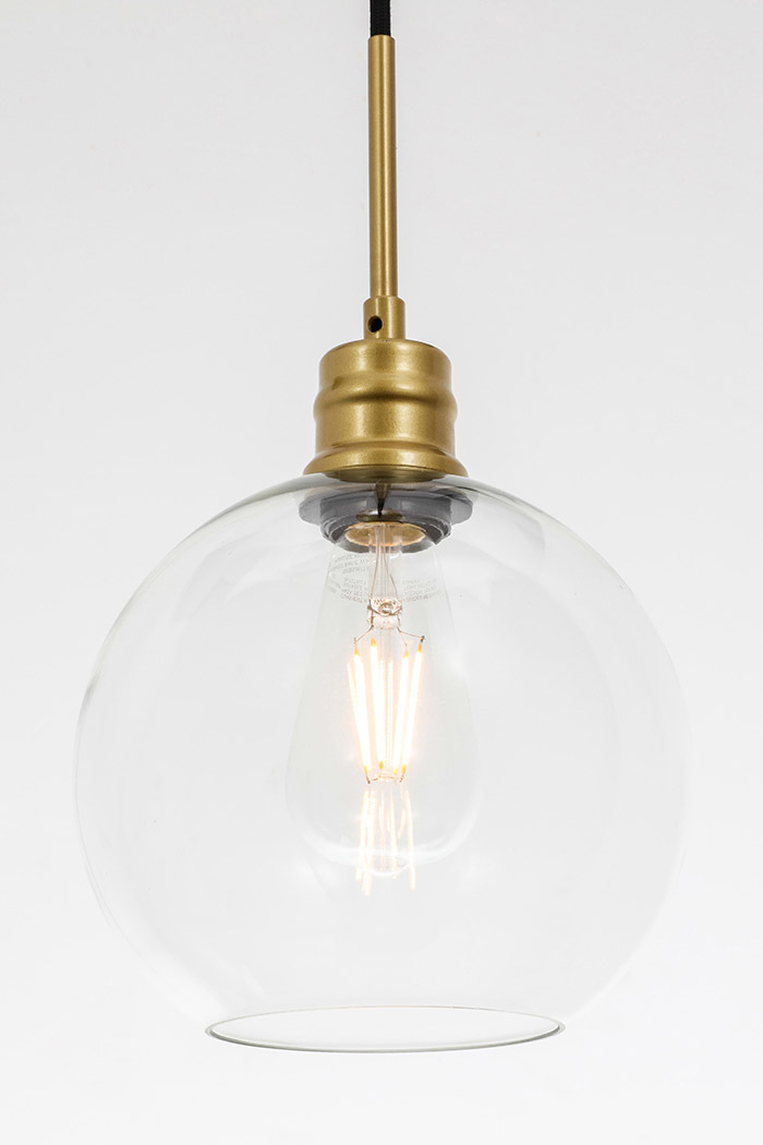 Elegant Pendant Light - Brass, L 8" (LD6206BR)