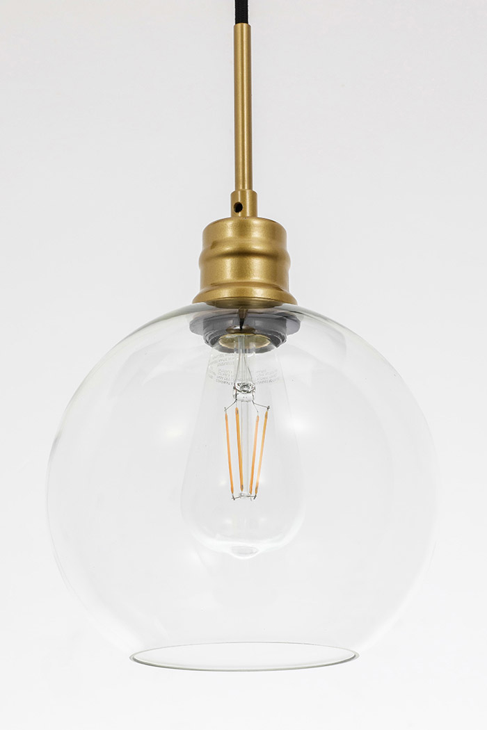 Elegant Pendant Light - Brass, L 8" (LD6206BR)