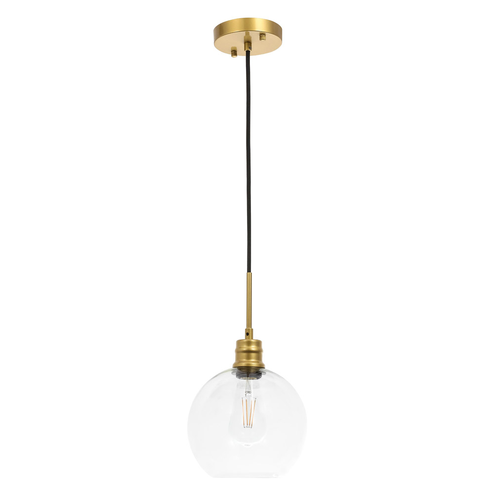 Elegant Pendant Light - Brass, L 8" (LD6206BR)