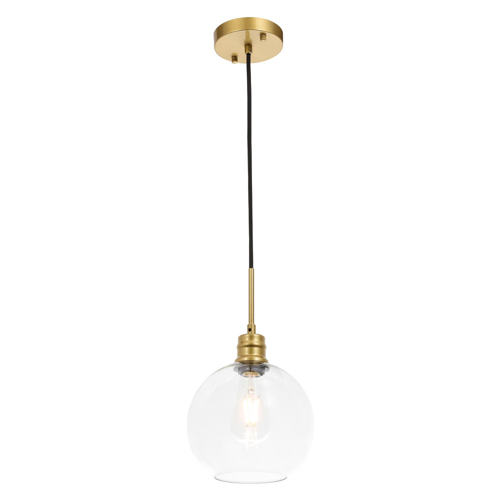 Elegant Pendant Light - Brass, L 8" (LD6206BR)