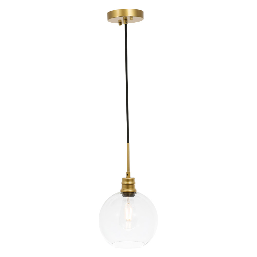 Elegant Pendant Light - Brass, L 8" (LD6206BR)