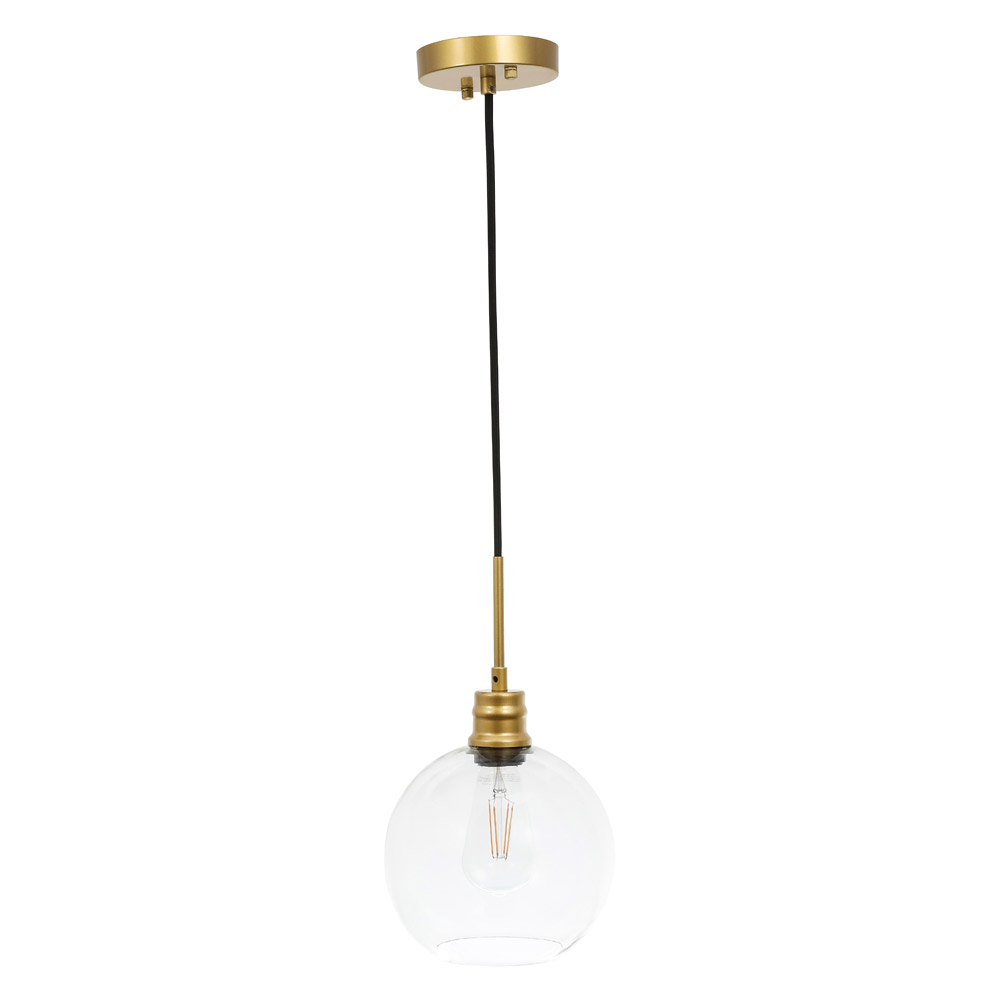 Elegant Pendant Light - Brass, L 8" (LD6206BR)