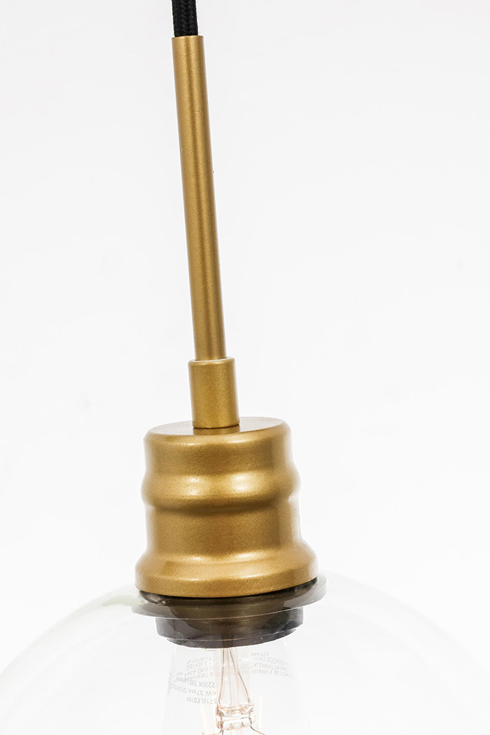 Elegant Pendant Light - Brass, L 8" (LD6206BR)