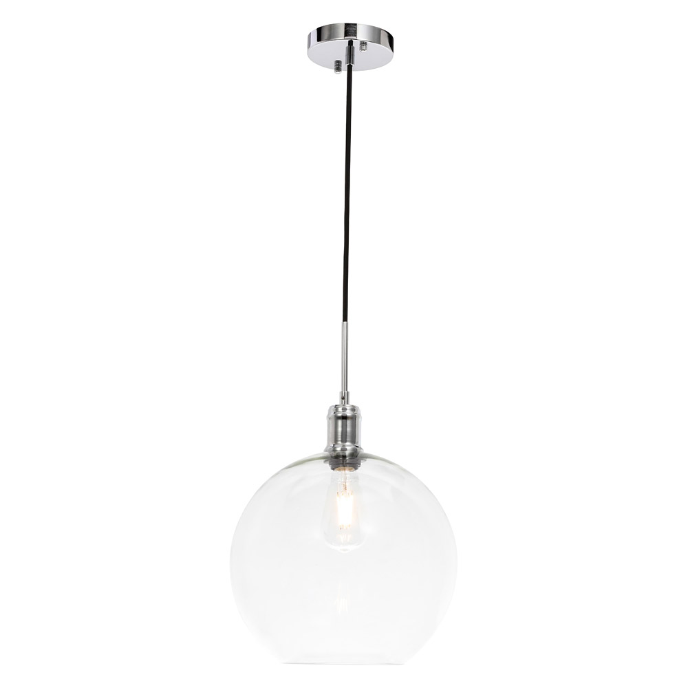 Elegant Pendant Light - Chrome, L 12.5" (LD6208C)