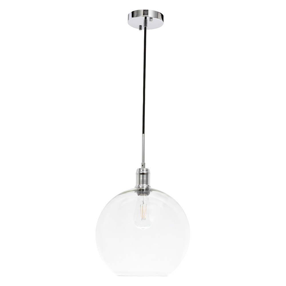 Elegant Pendant Light - Chrome, L 12.5" (LD6208C)