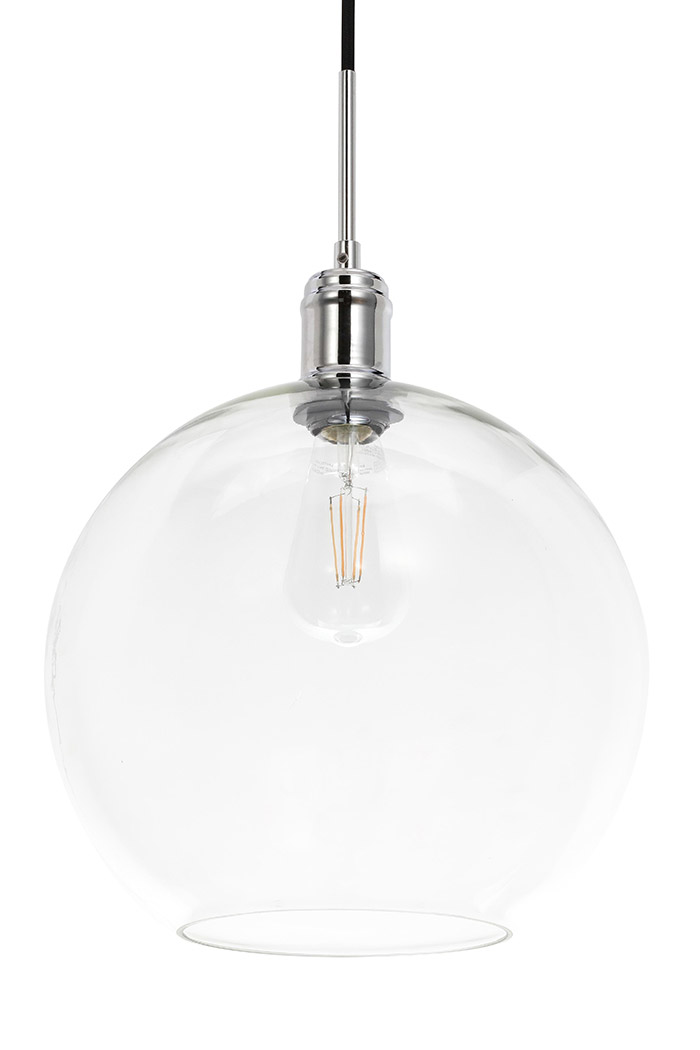 Elegant Pendant Light - Chrome, L 12.5" (LD6208C)