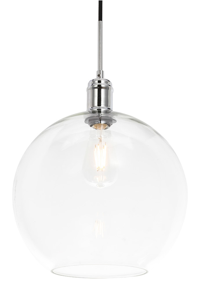 Elegant Pendant Light - Chrome, L 12.5" (LD6208C)