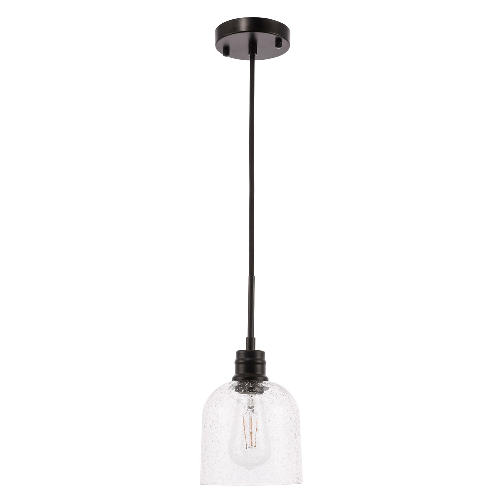 Elegant Pendant Light - Black, L 6" (LD6210BK)