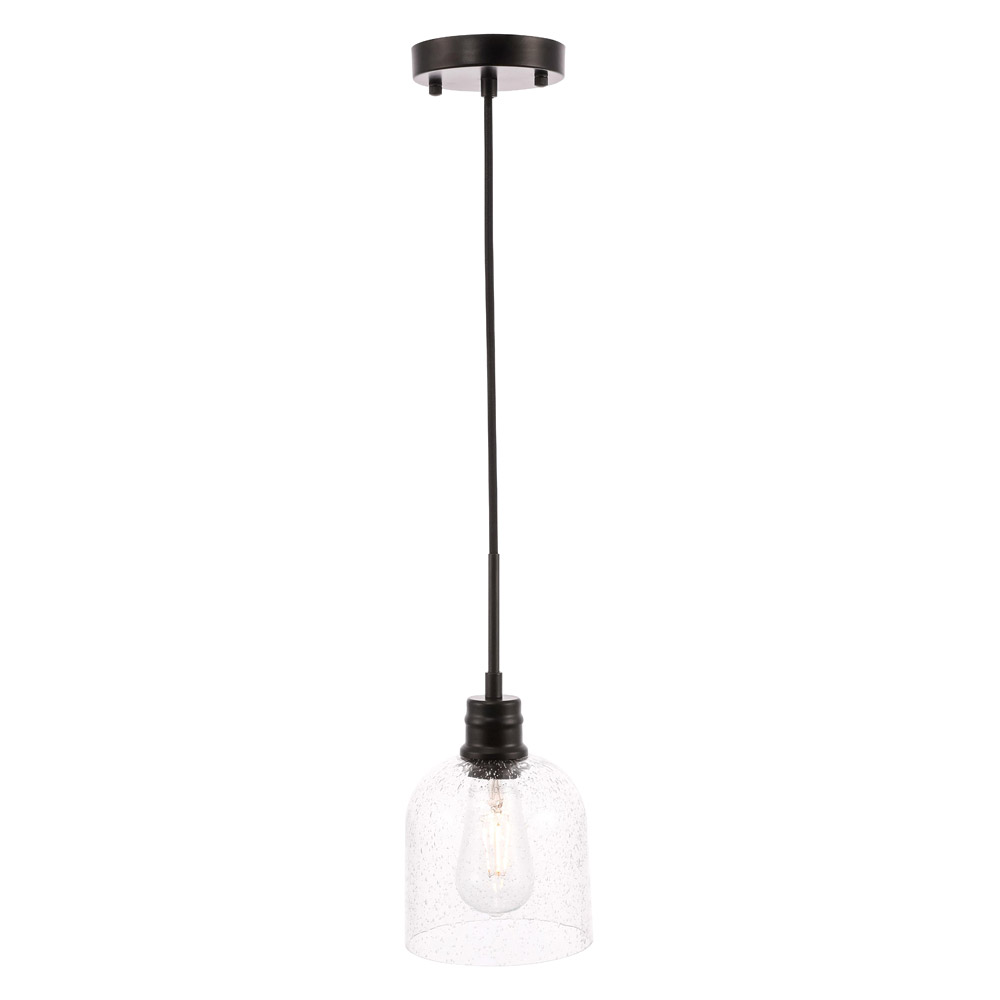 Elegant Pendant Light - Black, L 6" (LD6210BK)