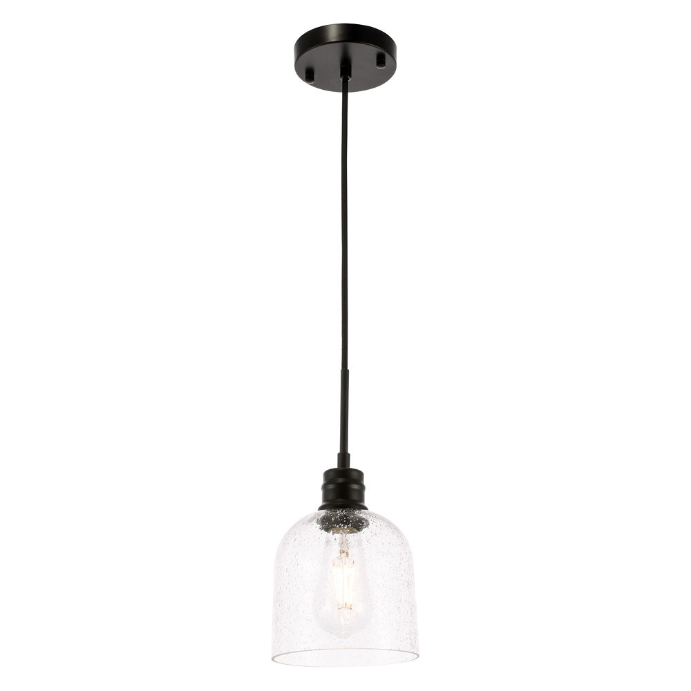 Elegant Pendant Light - Black, L 6" (LD6210BK)