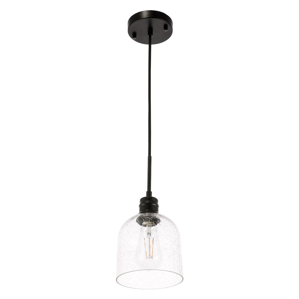 Elegant Pendant Light - Black, L 6" (LD6210BK)