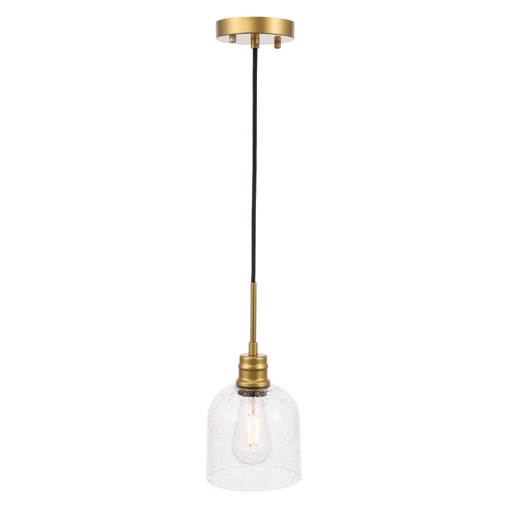 Elegant Pendant Light - Brass, L 6" (LD6212BR)