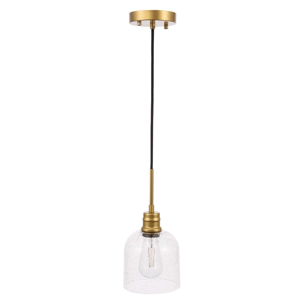 Elegant Pendant Light - Brass, L 6" (LD6212BR)