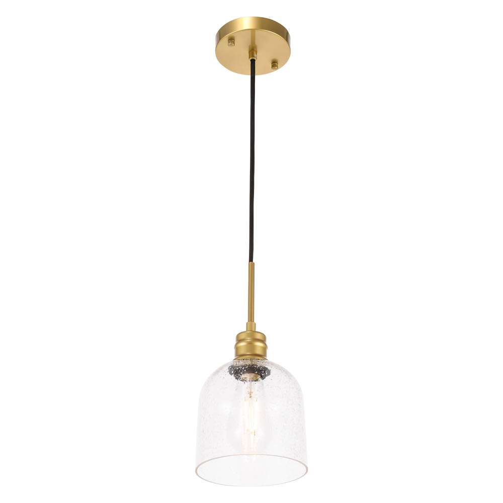 Elegant Pendant Light - Brass, L 6" (LD6212BR)