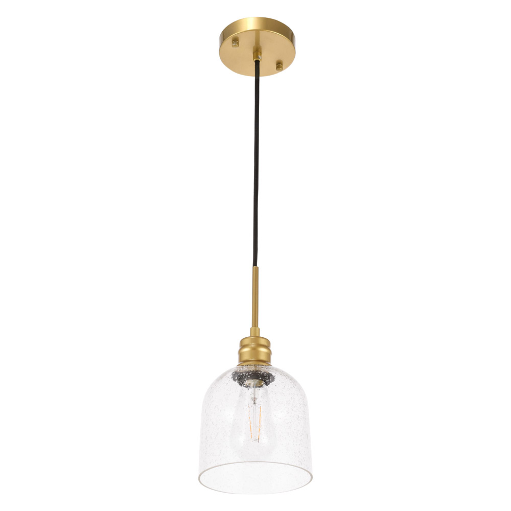 Elegant Pendant Light - Brass, L 6" (LD6212BR)