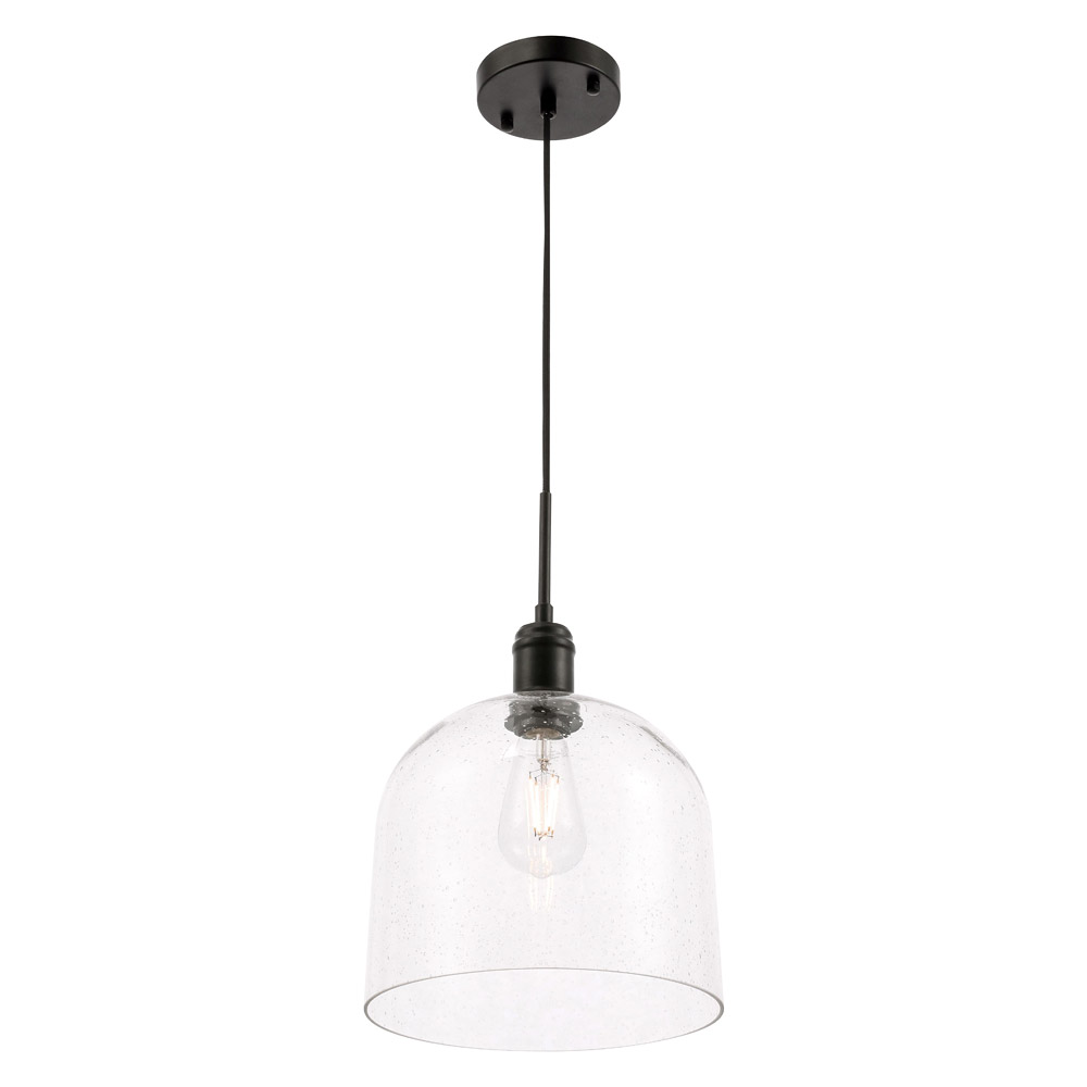 Elegant Pendant Light - Black, L 10" (LD6213BK)