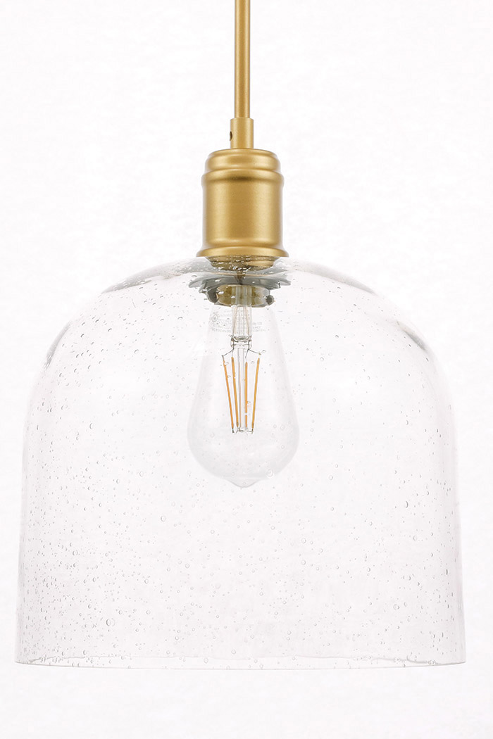 Elegant Pendant Light - Brass, L 10" (LD6215BR)