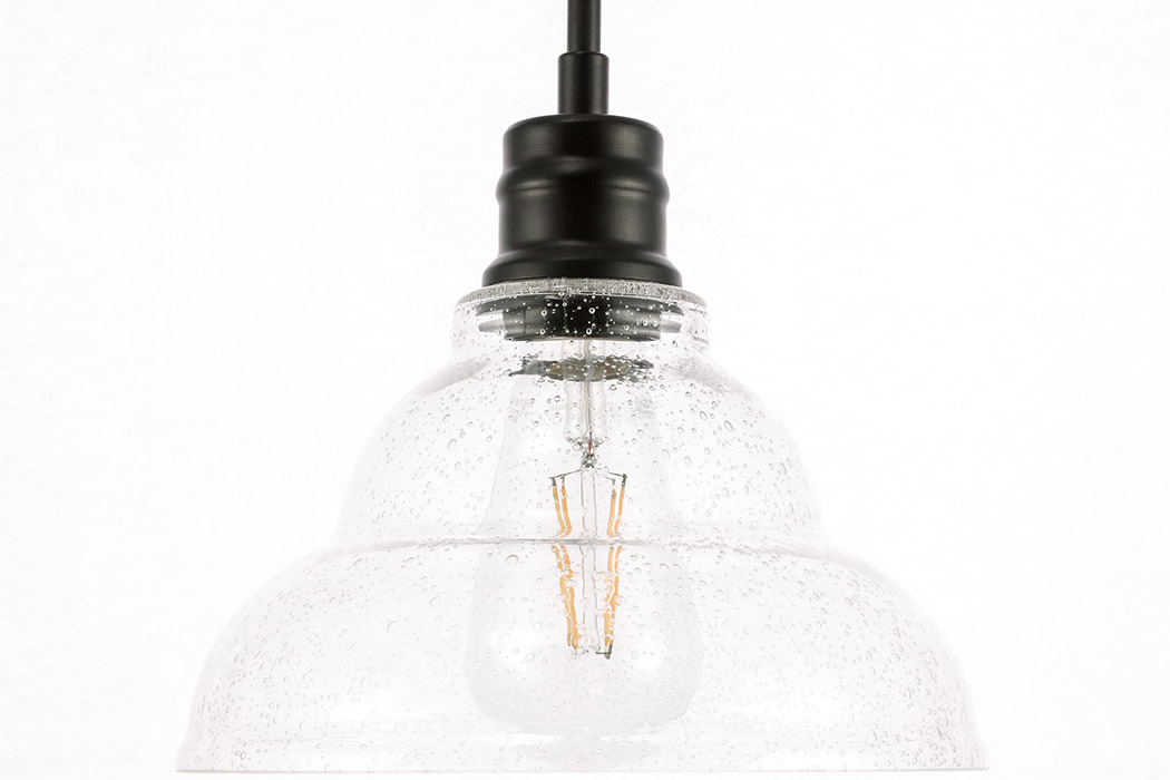 Elegant Pendant Light - Black, L 8.5" (LD6216BK)