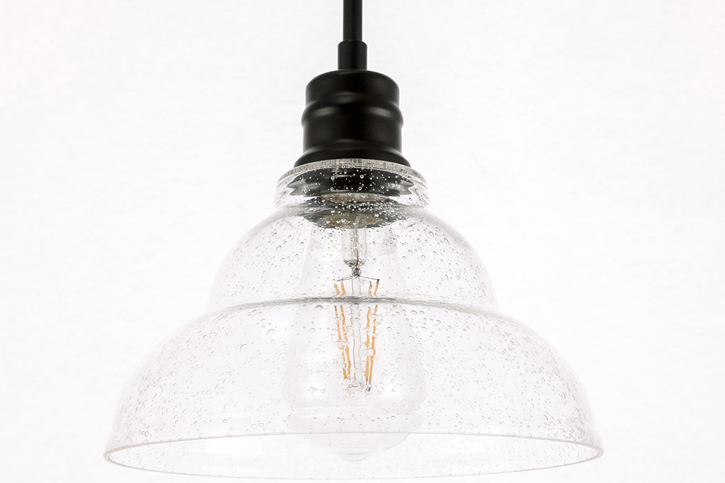 Elegant Pendant Light - Black, L 8.5" (LD6216BK)