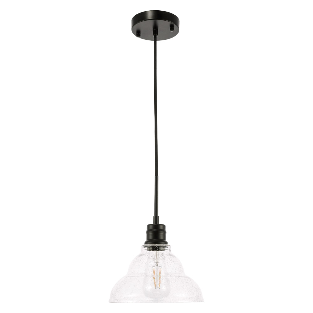 Elegant Pendant Light - Black, L 8.5" (LD6216BK)