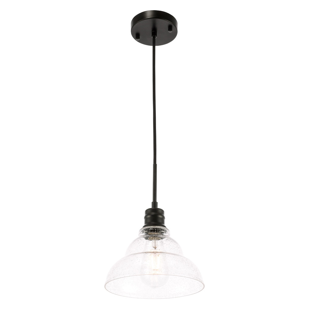 Elegant Pendant Light - Black, L 8.5" (LD6216BK)