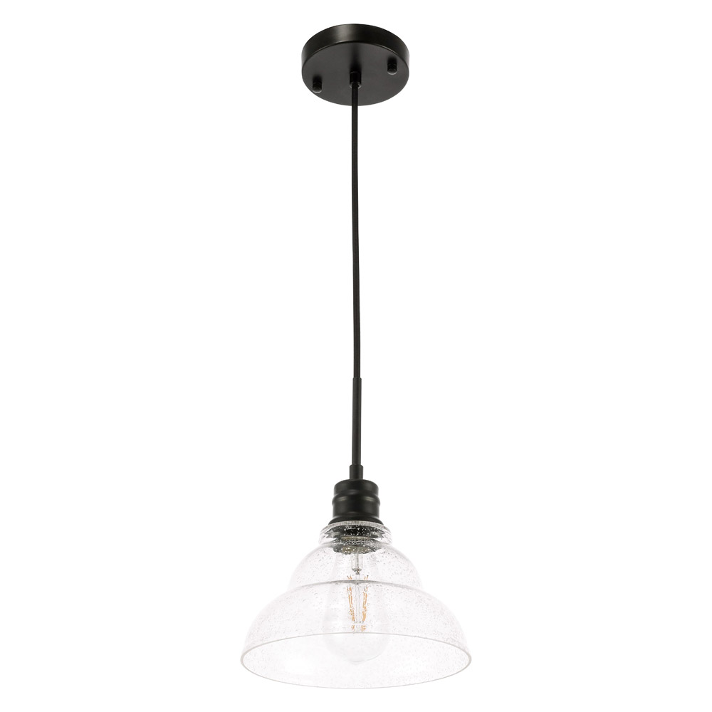 Elegant Pendant Light - Black, L 8.5" (LD6216BK)