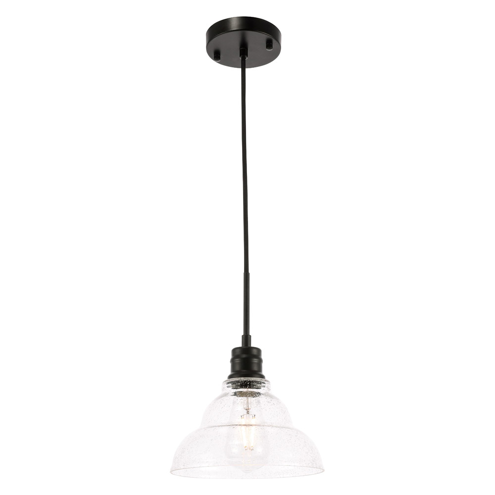 Elegant Pendant Light - Black, L 8.5" (LD6216BK)