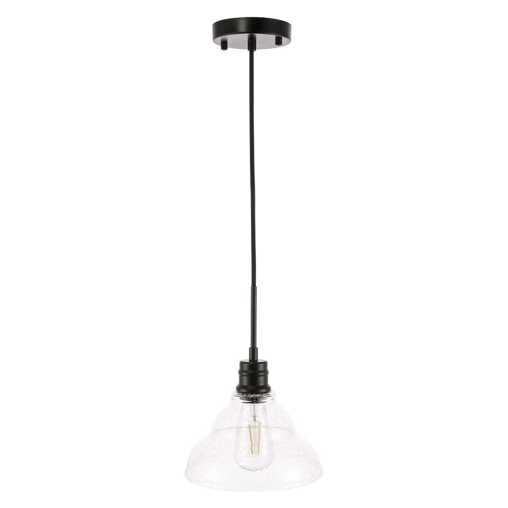 Elegant Pendant Light - Black, L 8.5" (LD6216BK)