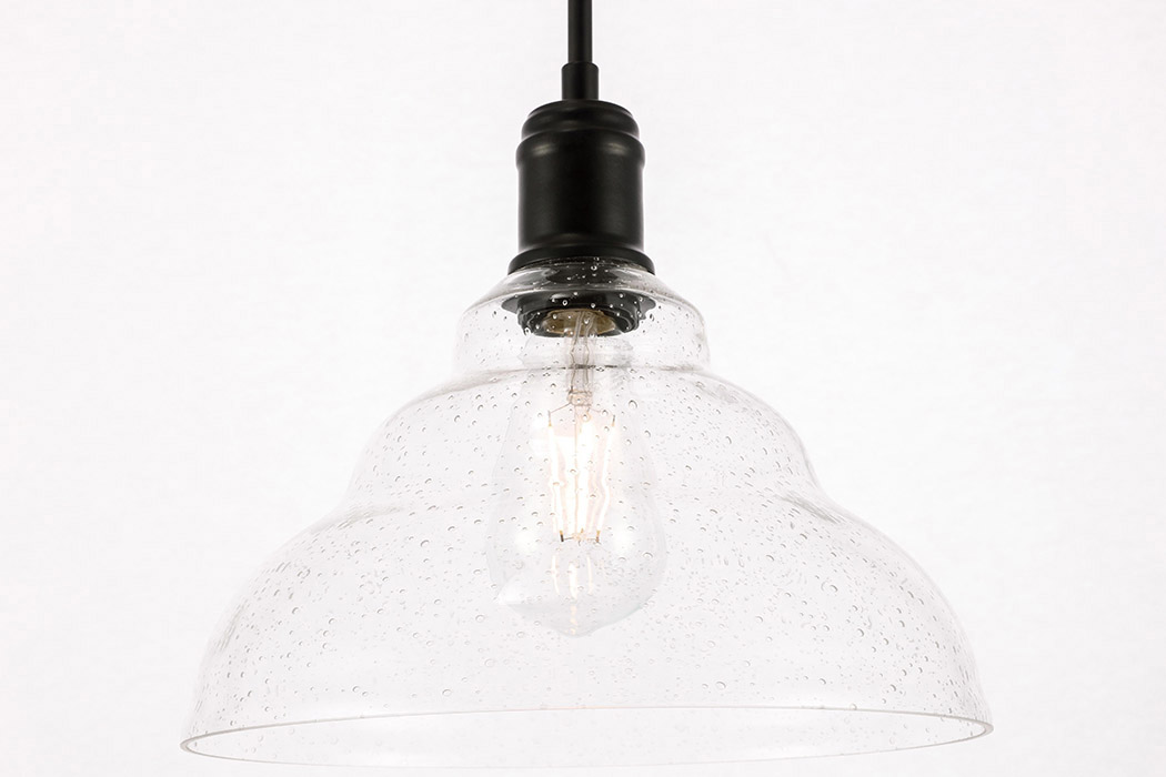 Elegant Pendant Light - Black, L 11" (LD6219BK)