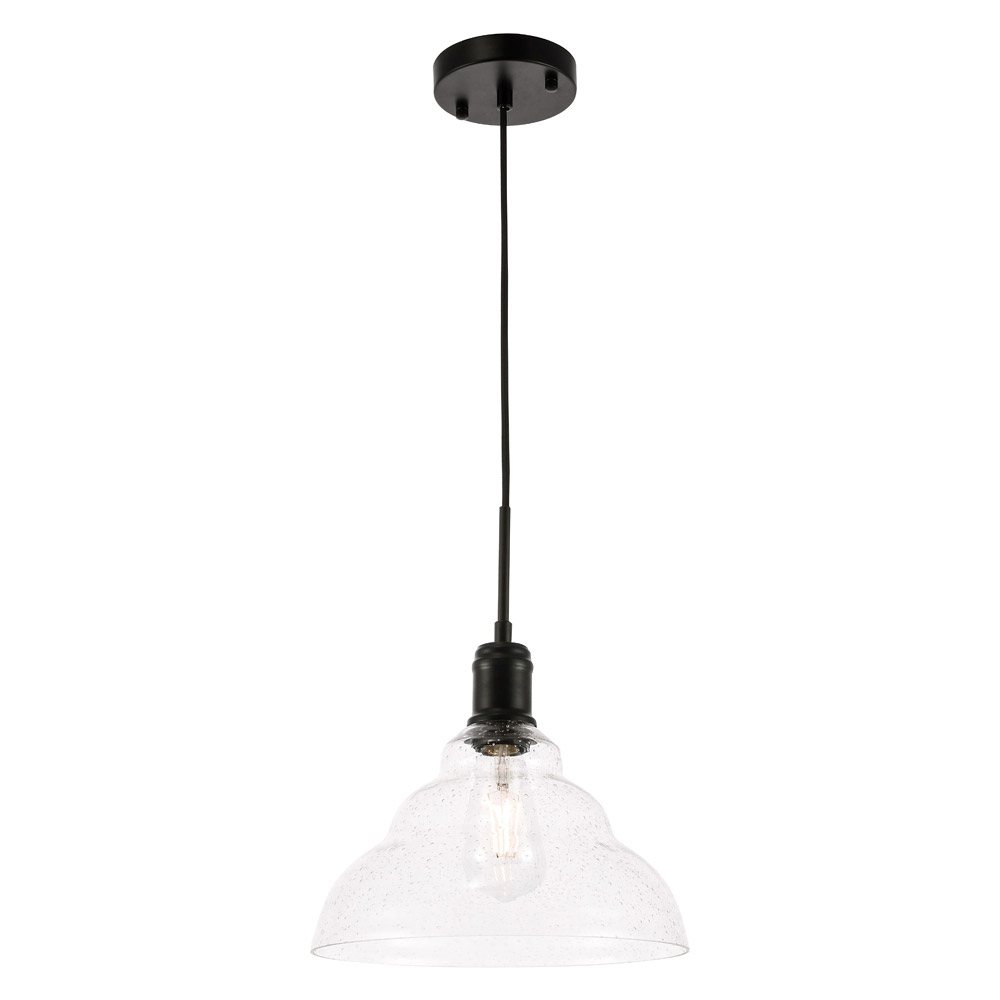 Elegant Pendant Light - Black, L 11" (LD6219BK)