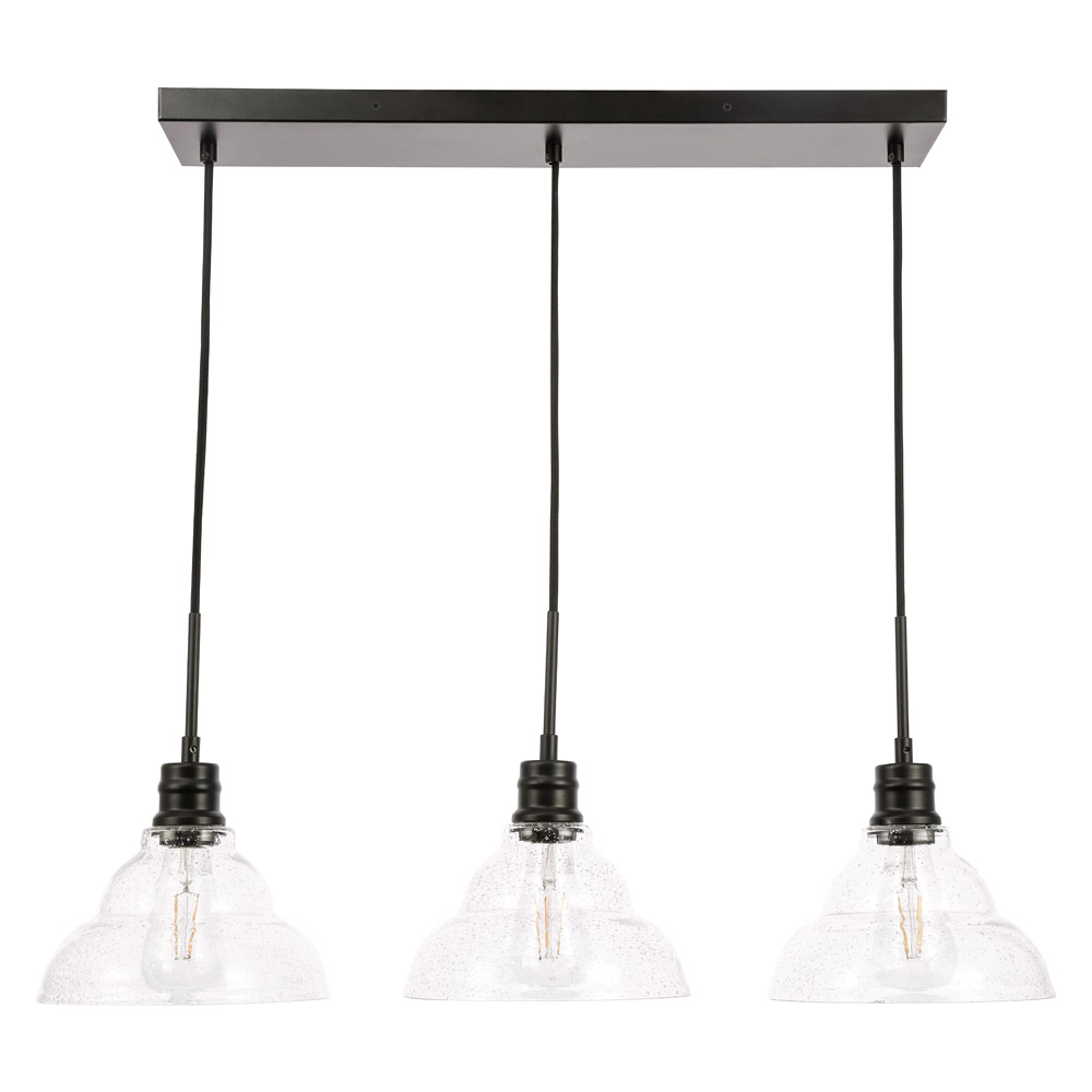 Elegant Pendant Light - Black, L 34.5" (LD6222BK)