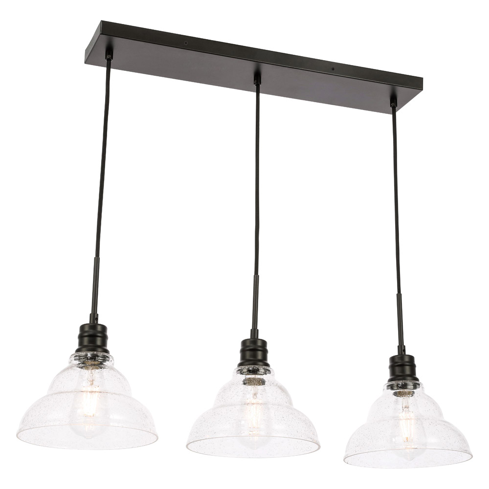 Elegant Pendant Light - Black, L 34.5" (LD6222BK)