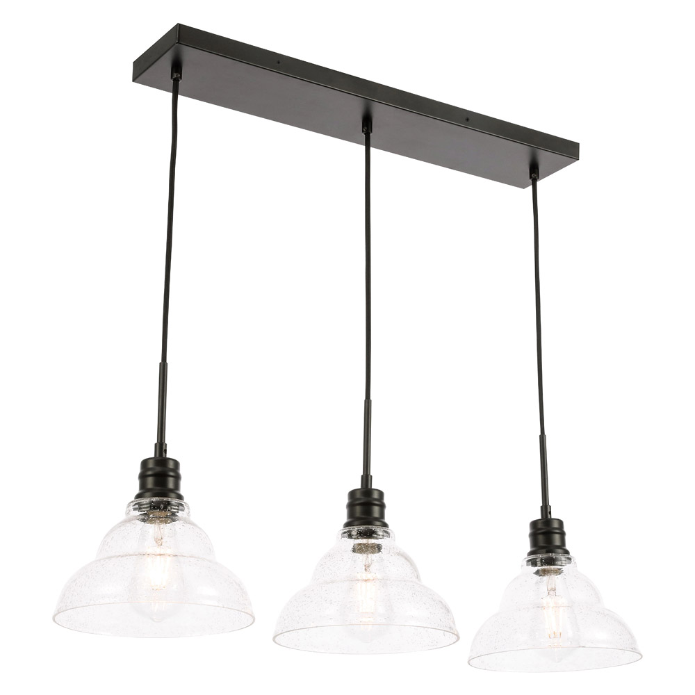 Elegant Pendant Light - Black, L 34.5" (LD6222BK)