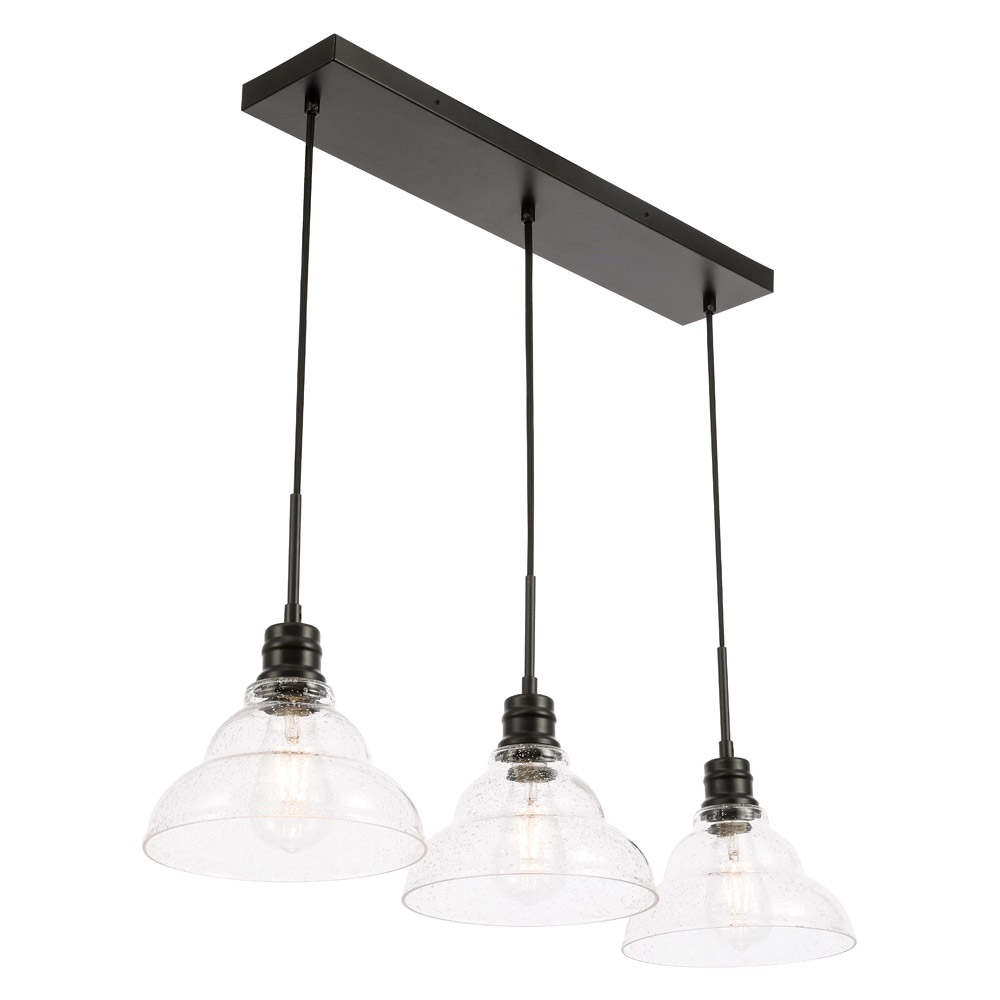 Elegant Pendant Light - Black, L 34.5" (LD6222BK)