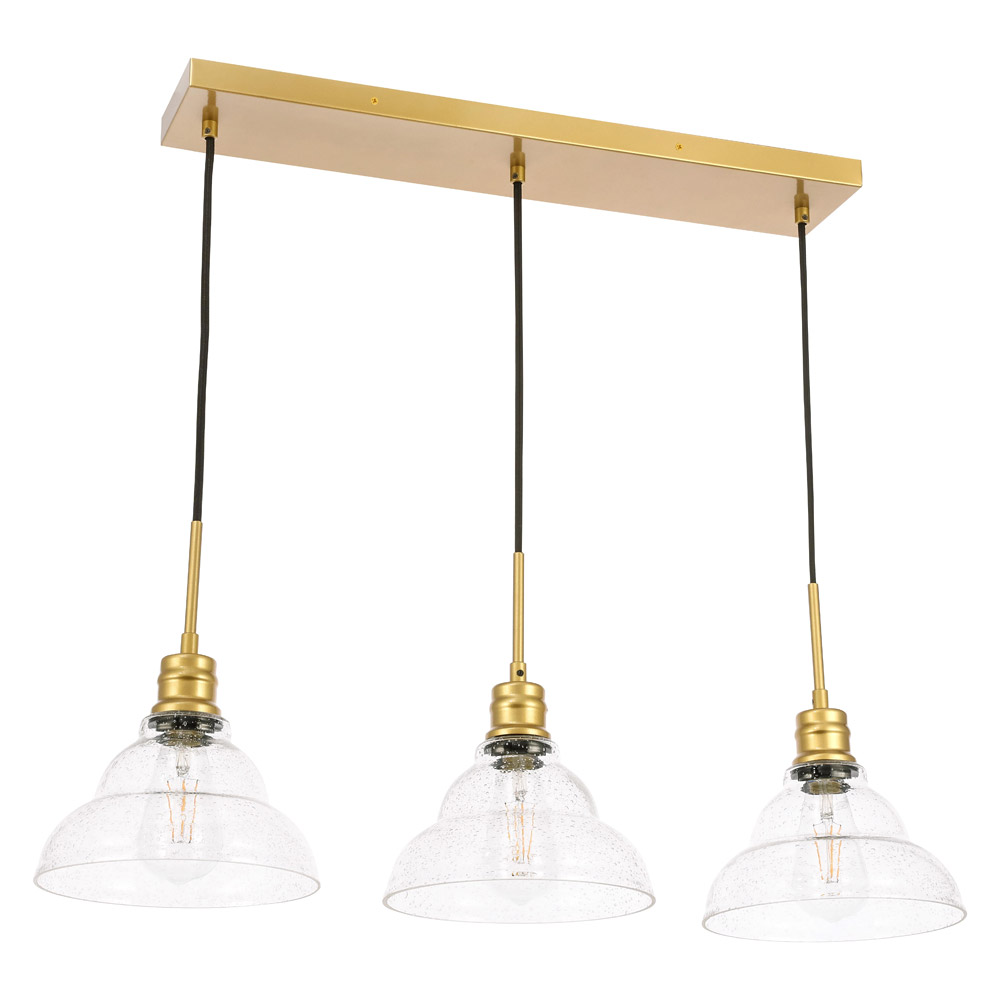 Elegant Pendant Light - Brass, L 34.5" (LD6224BR)