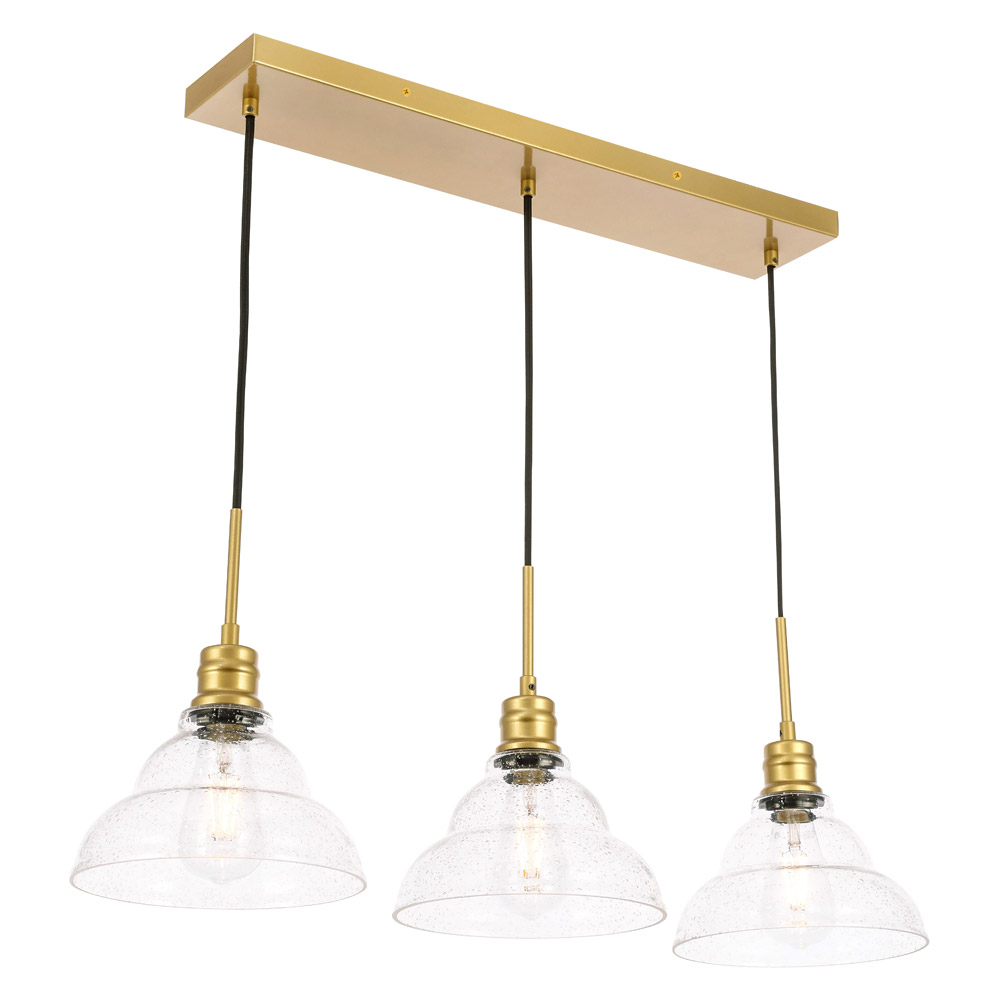 Elegant Pendant Light - Brass, L 34.5" (LD6224BR)