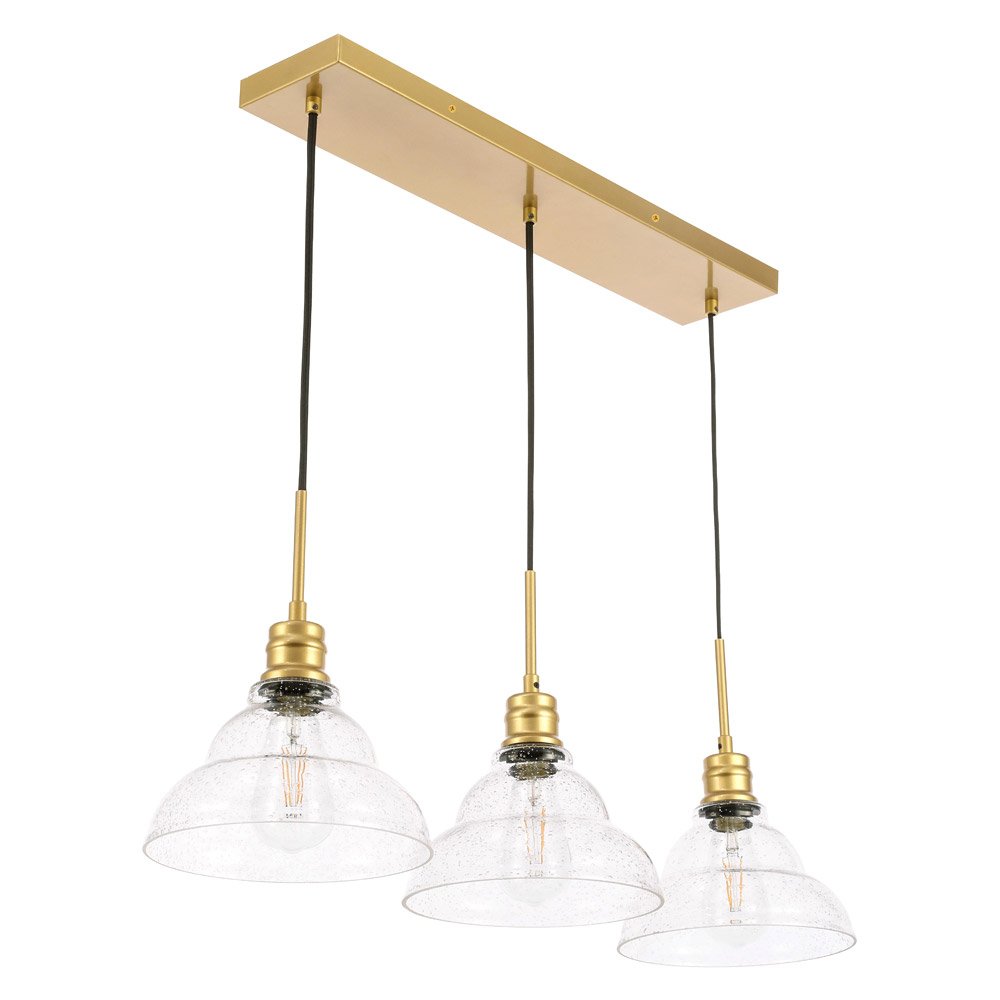 Elegant Pendant Light - Brass, L 34.5" (LD6224BR)