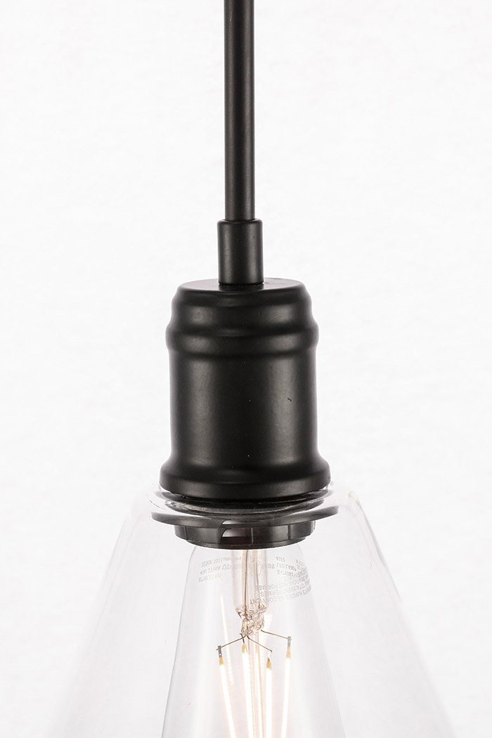 Elegant Pendant Light - Black, L 10" (LD6225BK)