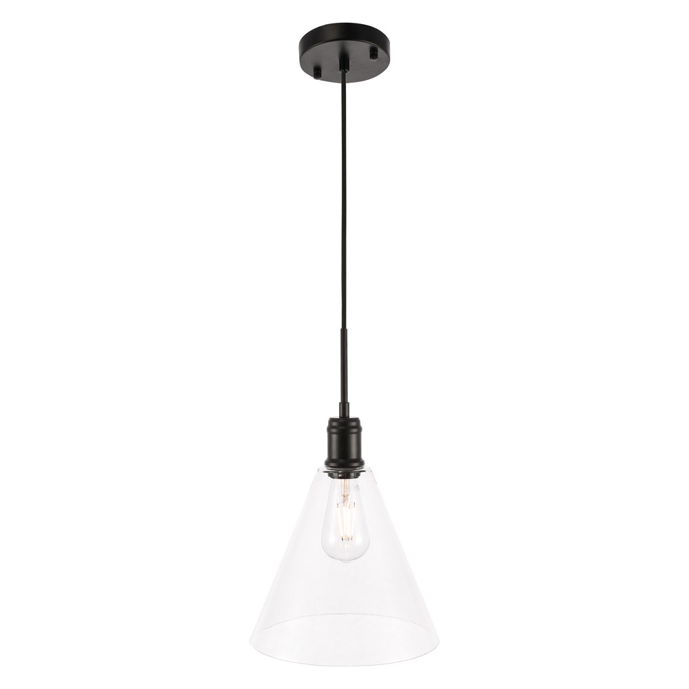 Elegant Pendant Light - Black, L 10" (LD6225BK)